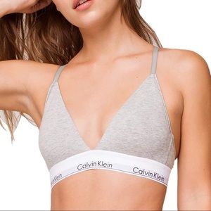 (NWT) Calvin Klein Women's Modern Cotton Lightly Lined Triangle Bralette
